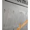 ESPOSITORE DA PARETE 1/3 DI A4 PORTA DEPLIANT IN PLEXIGLASS 4 TASCHE META021A
