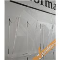 ESPOSITORE DA PARETE 1/3 DI A4 PORTA DEPLIANT IN PLEXIGLASS 12 TASCHE META023A