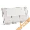 ESPOSITORE PORTA DEPLIANT DA PARETE MURO F.TO 1/3 DI A4 TASCHE AFFIANCATE PDR302