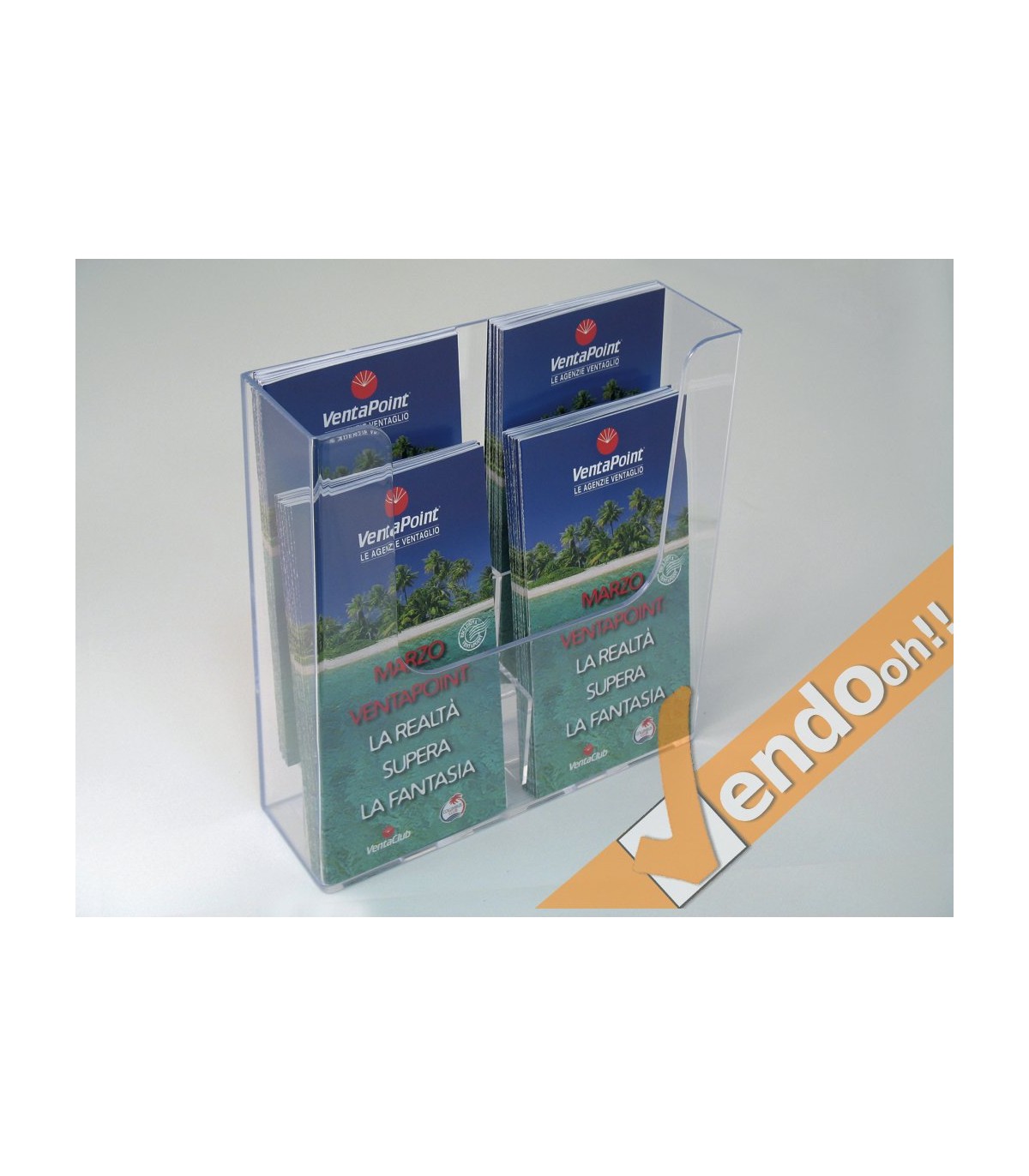 ESPOSITORE PORTA DEPLIANT PUBBLICITA' DA BANCO UFFICIO SCRIVANIA NEGOZIO PDB202