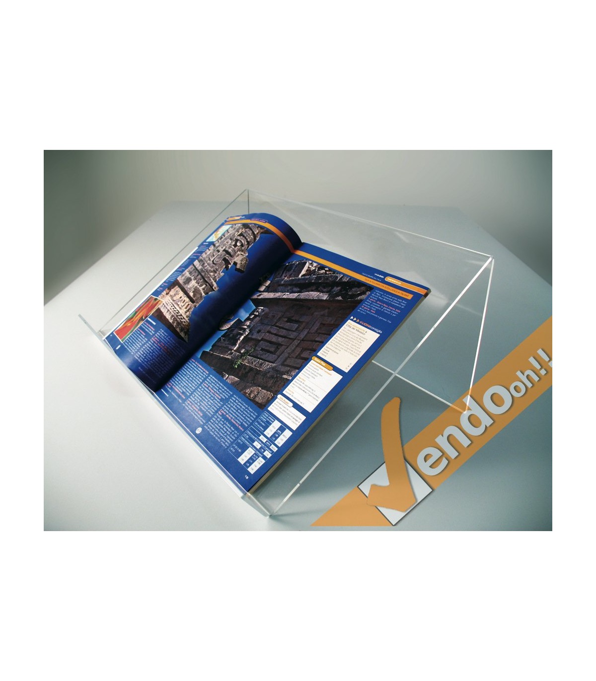 LEGGIO DA TAVOLO ESPOSITORE REGGILIBRO REGGI SPARTITO IN PLEXIGLASS 50X30 LGG05