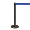 COLONNINA NERA A NASTRO BLU SEGNA PERCORSO BASE PIATTA ANTI INCIAMPO