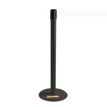 COLONNINA NERA A NASTRO BIANCO SEGNA PERCORSO BASE PIATTA ANTI INCIAMPO