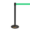 COLONNINA NERA A NASTRO VERDE SEGNA PERCORSO BASE PIATTA ANTI INCIAMPO
