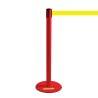 COLONNINA ROSSA A NASTRO GIALLO SEGNA PERCORSO BASE PIATTA ANTI INCIAMPO
