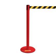 COLONNINA ROSSA A NASTRO GIALLO/NERO SEGNA PERCORSO BASE PIATTA ANTI INCIAMPO