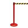 COLONNINA ROSSA A NASTRO GIALLO/NERO SEGNA PERCORSO BASE PIATTA ANTI INCIAMPO