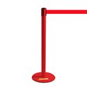 COLONNINA ROSSA A NASTRO ROSSO SEGNA PERCORSO BASE PIATTA ANTI INCIAMPO
