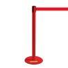 COLONNINA ROSSA A NASTRO ROSSO SEGNA PERCORSO BASE PIATTA ANTI INCIAMPO