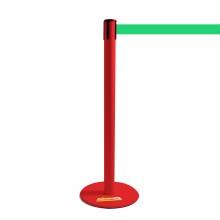 COLONNINA ROSSA A NASTRO VERDE SEGNA PERCORSO BASE PIATTA ANTI INCIAMPO