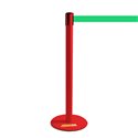 COLONNINA ROSSA A NASTRO VERDE SEGNA PERCORSO BASE PIATTA ANTI INCIAMPO