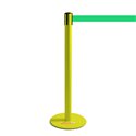 COLONNINA GIALLA A NASTRO VERDE SEGNA PERCORSO BASE PIATTA ANTI INCIAMPO
