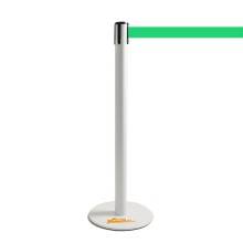 COLONNINA BIANCA A NASTRO VERDE SEGNA PERCORSO BASE PIATTA ANTI INCIAMPO