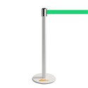 COLONNINA BIANCA A NASTRO VERDE SEGNA PERCORSO BASE PIATTA ANTI INCIAMPO