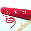 CORDINO CORDONCINO CORDA ELASTICA DIAMETRO 5MM LUNGHEZZA 25 METRI ROSSA MUSE003