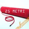 CORDINO CORDONCINO CORDA ELASTICA DIAMETRO 5MM LUNGHEZZA 25 METRI ROSSA MUSE003