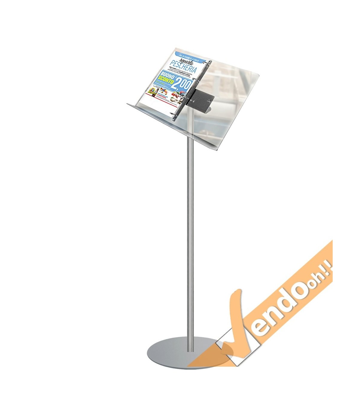 ESPOSITORE A LEGGIO PORTA DEPLIANT PORTA LIBRO A3 CON ANELLI DA PAVIMENTO LGG10