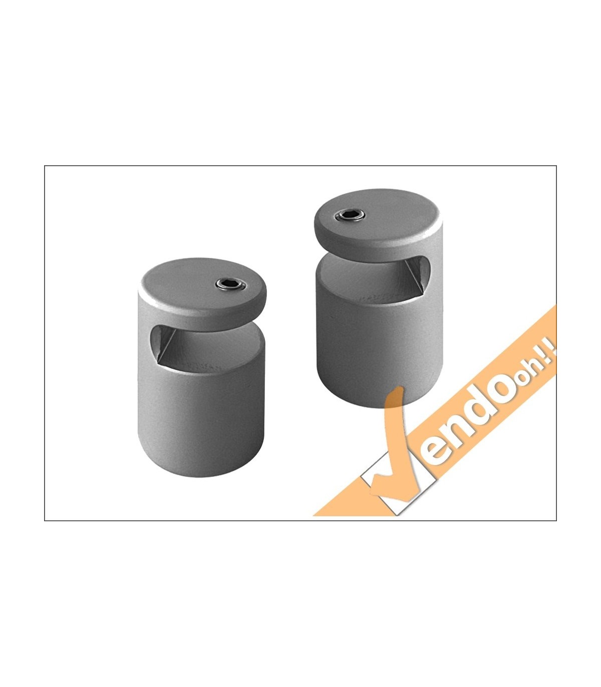 KIT 4 DISTANZIALI A VITE PER TARGHE DA PARETE MURO IN ALLUMINIO ORO 19 x 25 mm