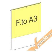 TARGA ESPOSITIVA DA PARETE PANNELLO PORTA AVVISI F.TO A3 VERTICALE PLEXIGLASS