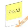 TARGA ESPOSITIVA DA PARETE PANNELLO PORTA AVVISI F.TO A3 VERTICALE PLEXIGLASS