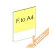 TARGA ESPOSITIVA DA PARETE PANNELLO PORTA AVVISI F.TO A4 VERTICALE A PLEXIGLASS