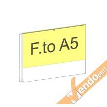 TARGA ESPOSITIVA DA PARETE PANNELLO PORTA AVVISI F.TO A5 ORIZZONTALE PLEXIGLASS