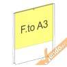 TARGA ESPOSITIVA DA PARETE PANNELLO PORTA AVVISI F.TO A3 VERTICALE TASCA PLEXIGLASS