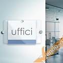 TARGA ESPOSITIVA DA PARETE PANNELLO PORTA AVVISI VARIE MISURE TASCA PLEXIGLASS