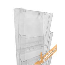 PORTA DEPLIANT DEPLIAN DA PARETE MURO ESPOSITORE A4 3 TASCHE VERTICALE PDP310