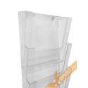 PORTA DEPLIANT DEPLIAN DA PARETE MURO F.TO A4 3 TASCHE VERTICALE PDP300