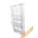PORTA DEPLIANT DEPLIAN DA PARETE MURO ESPOSITORE A4 3 TASCHE VERTICALE PDP310