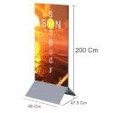 TOTEM PUBBLICITARIO ESPOSITORE DA TERRA BIFACCIALE COMUNICAZIONI E INDICAZIONI