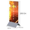 TOTEM PUBBLICITARIO BIFACCIALE ESPOSITORE DA PAVIMENTO BASE DA TERRA TIV002