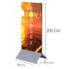 TOTEM PUBBLICITARIO BIFACCIALE ESPOSITORE DA PAVIMENTO BASE DA TERRA TIV003