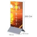TOTEM PUBBLICITARIO ESPOSITORE DA TERRA BIFACCIALE COMUNICAZIONI E INDICAZIONI