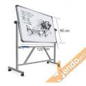 LAVAGNA MAGNETICA SCRIVIBILE 120X90 TIPO SCUOLA GIREVOLE AUTOPORTANTE CON RUOTE