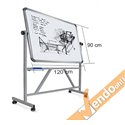 LAVAGNA MAGNETICA SCRIVIBILE 120X90 TIPO SCUOLA GIREVOLE AUTOPORTANTE CON RUOTE