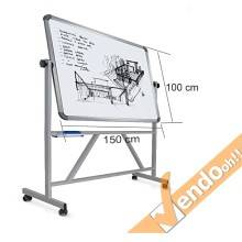 LAVAGNA MAGNETICA SCRIVIBILE 105x100 TIPO SCUOLA GIREVOLE AUTOPORTANTE CARELLATA