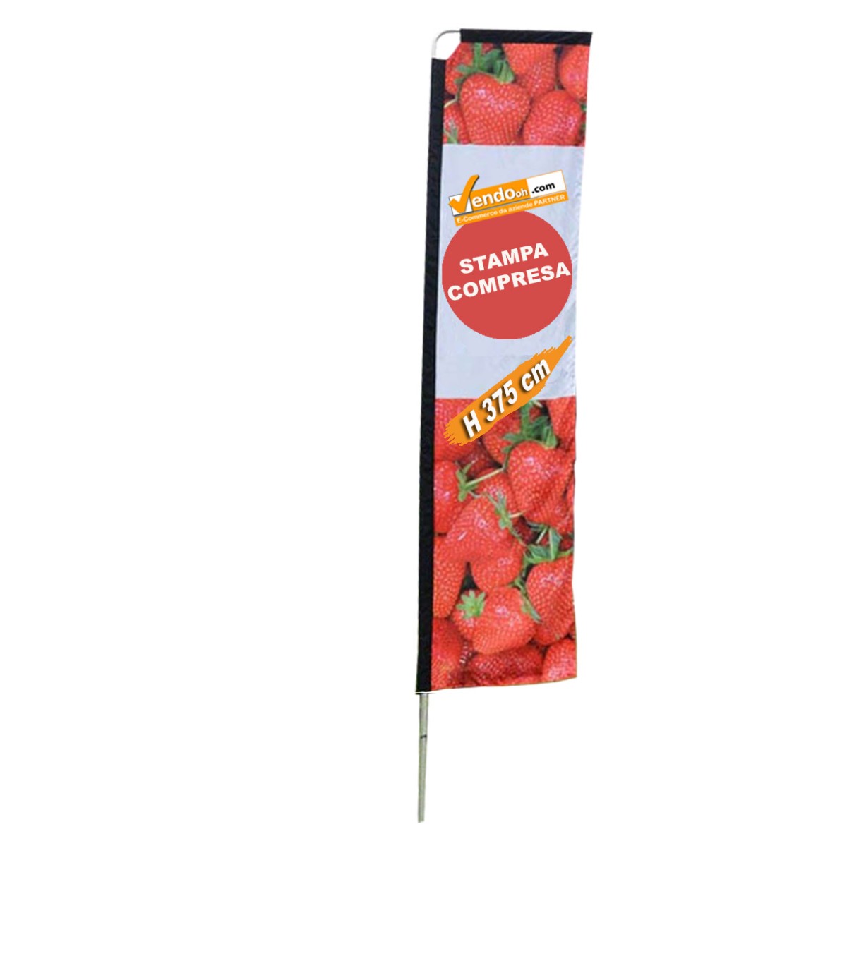 Bandiera a PIUMA "Linea Eco" altezza 280 cm