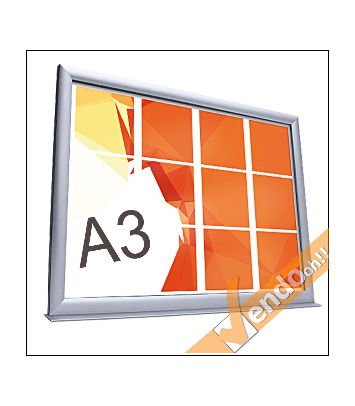 ESPOSITORE PUBBLICITARIO DA BANCO A CORNICE FORMATO A4 CON BASE APPOGGIO ADESIVA