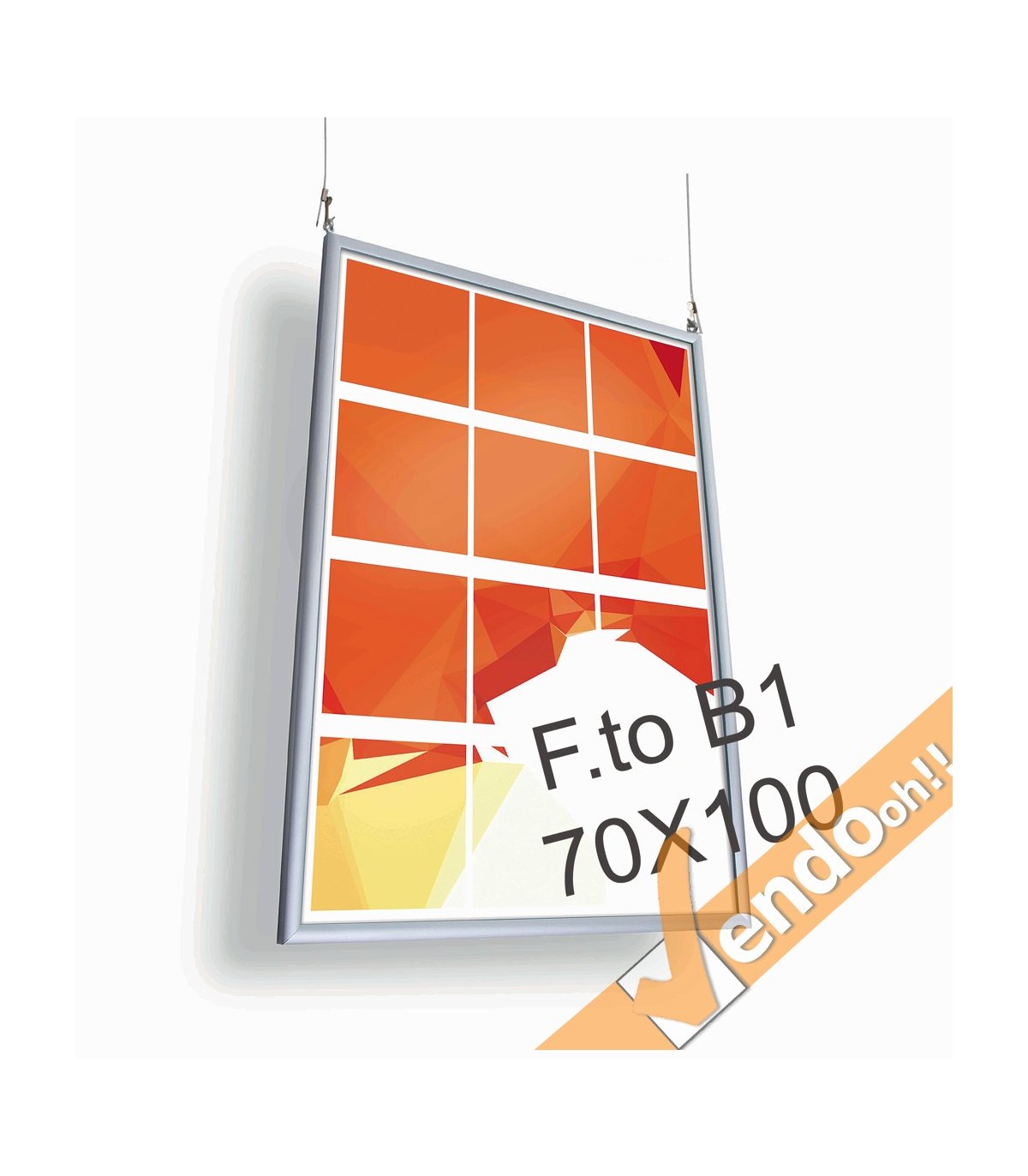 CORNICE ESPOSITIVA PUBBLICITARIA 140x100 DA MURO UFFICIO NEGOZIO AGENZIA CRPT07