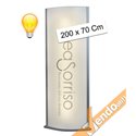 TOTEM PUBBLICITARIO RETRO ILLUMINATO COLONNA LUMINOSA BIFACCIALE LUCE INTERNA