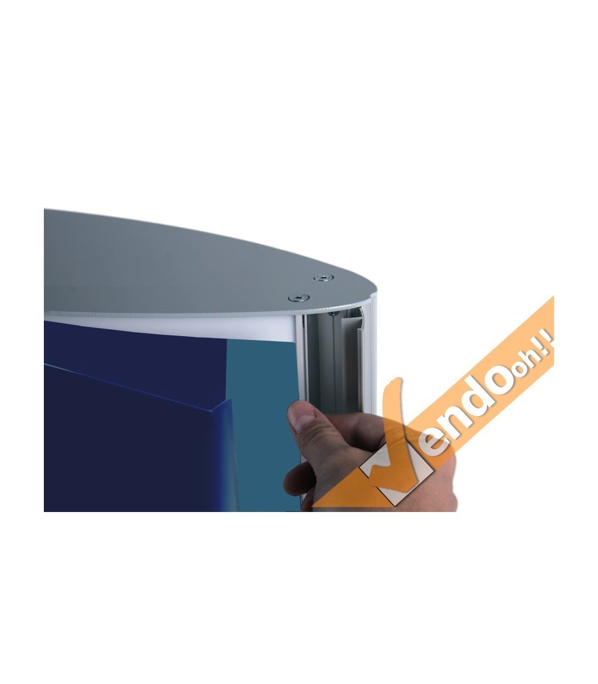 TOTEM PUBBLICITARIO RETRO ILLUMINATO COLONNA LUMINOSA BIFACCIALE LUCE INTERNA