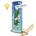 TOTEM PUBBLICITARIO BIFACCIALE DA TERRA DA INTERNO CERTIFICATO H 200 L 70 CM