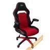 POLTRONA DA UFFICIO ROSSO E NERA SEDILE GAMING SPORTIVO REGOLABILE CON RUOTE