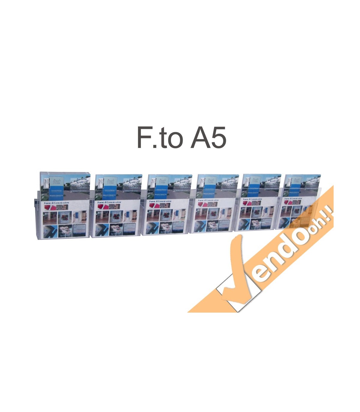 PORTA DEPLIANT DEPLIAN DA PARETE MURO F.TO A4 3 TASCHE VERTICALE PDP300