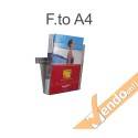 PORTA DEPLIANT DEPLIAN DA PARETE MURO F.TO A4 3 TASCHE VERTICALE PDP300