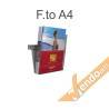 PORTA DEPLIANT DEPLIAN DA PARETE MURO F.TO A4 3 TASCHE VERTICALE PDP300
