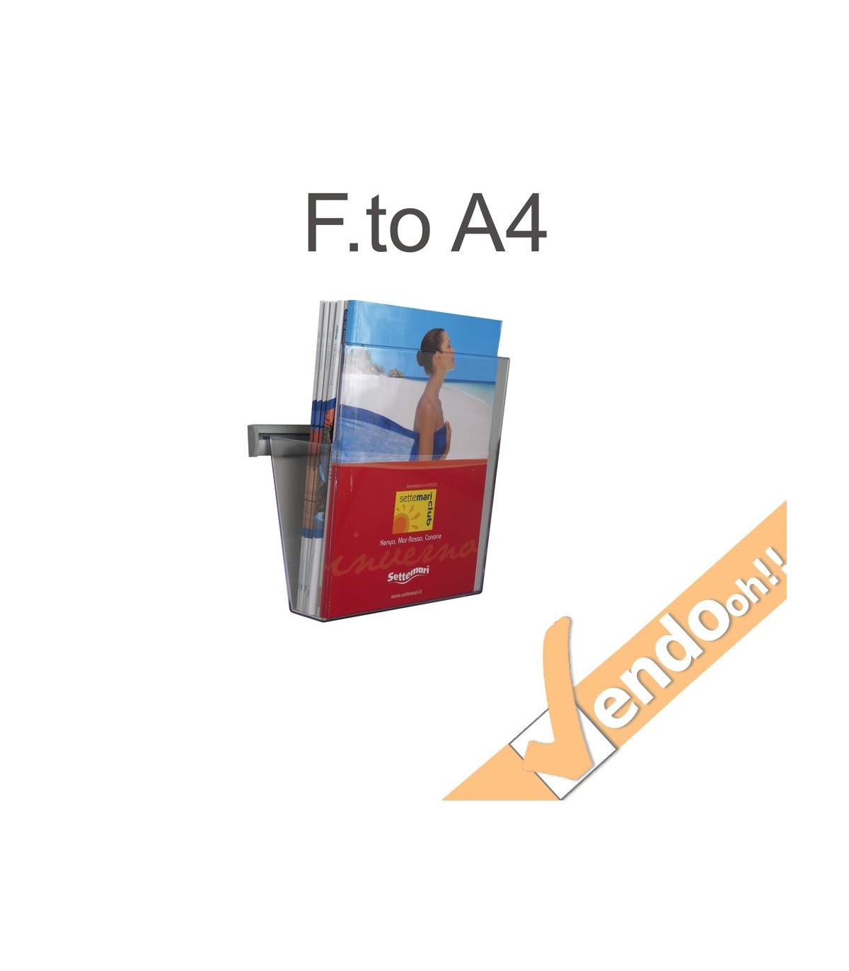 PORTA DEPLIANT DEPLIAN DA PARETE MURO F.TO A4 3 TASCHE VERTICALE PDP300