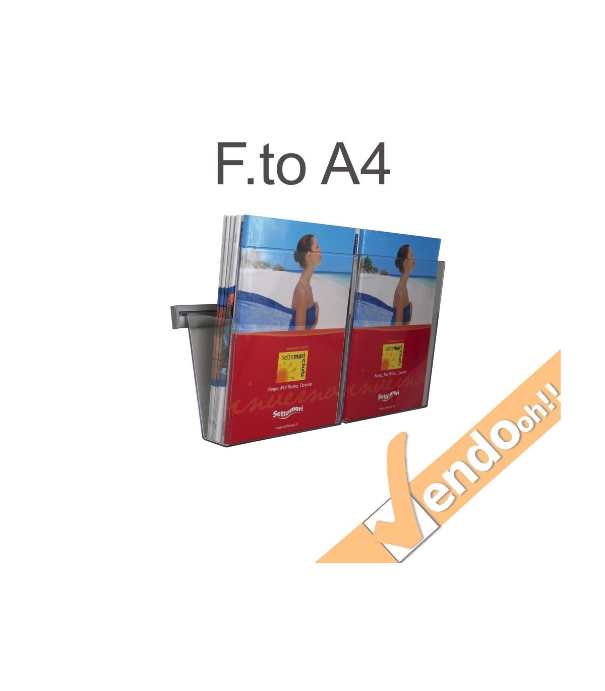 PORTA DEPLIANT DEPLIAN DA PARETE MURO F.TO A4 3 TASCHE VERTICALE PDP300